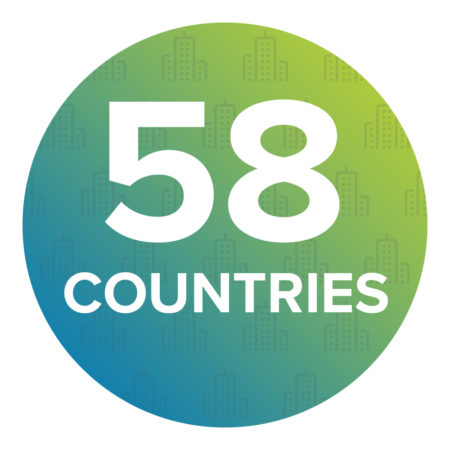 Solvay has locations in 58 countries.