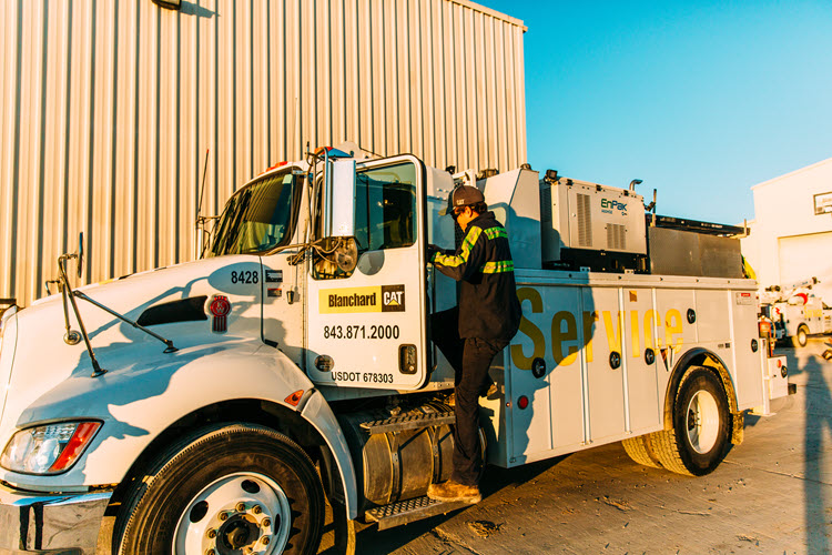One of the many career paths for student technicians is our Field Service Department. These technicians take the shop to the field everyday to repair heavy equipment and electrical power generators.